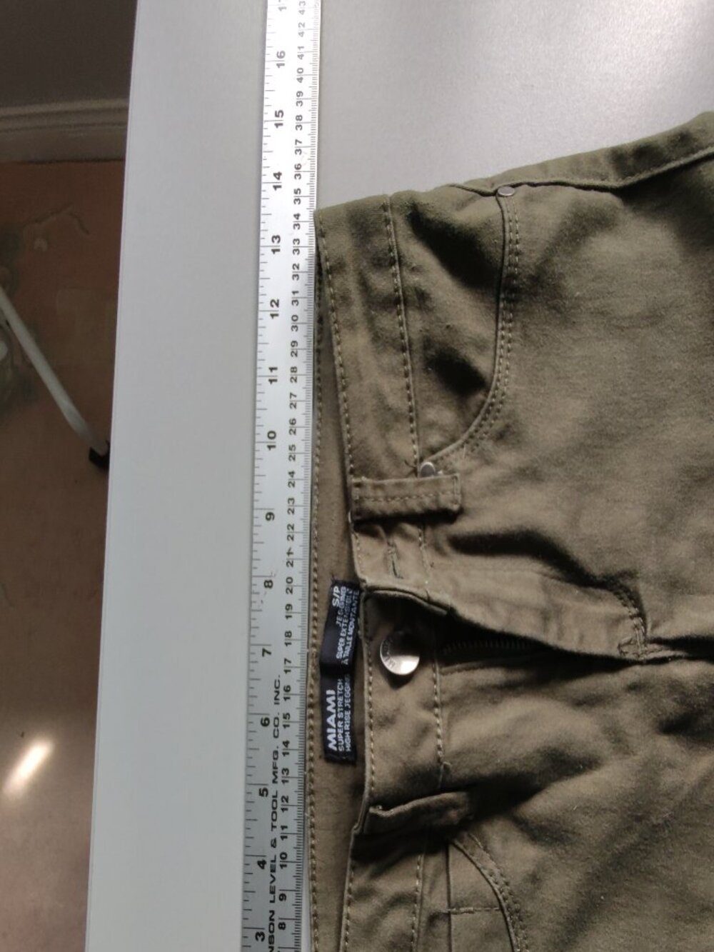 Miami SUPER STRETCH High Rise Jeggins womens size S olive green pre-owned